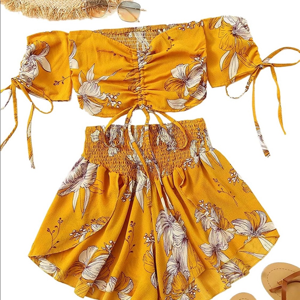 🆕 Shein Boho Floral Two (2) Piece 🌻🌼